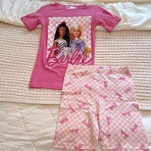 Barbie Pink Pajama Set with Playful Design